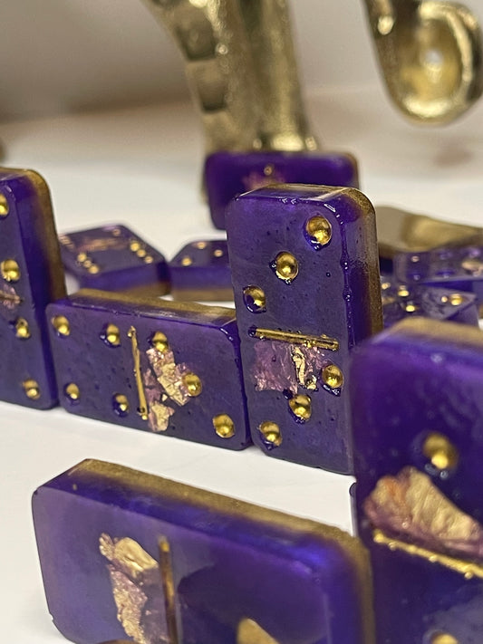 Purple and Gold dominoes