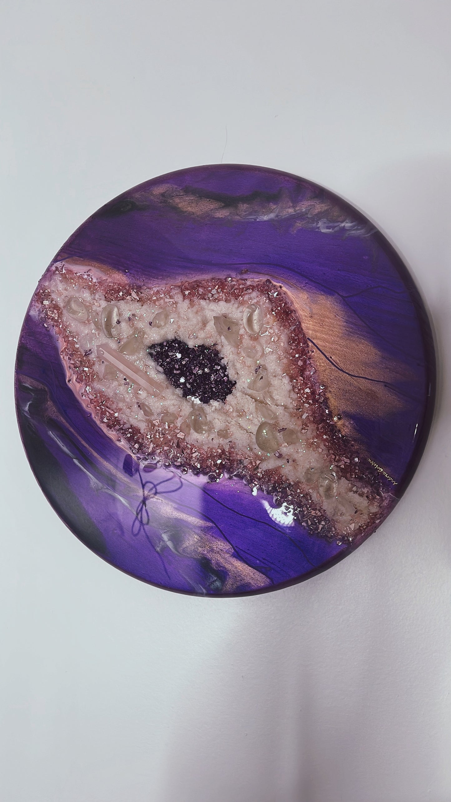 Purple Geode Resin Art