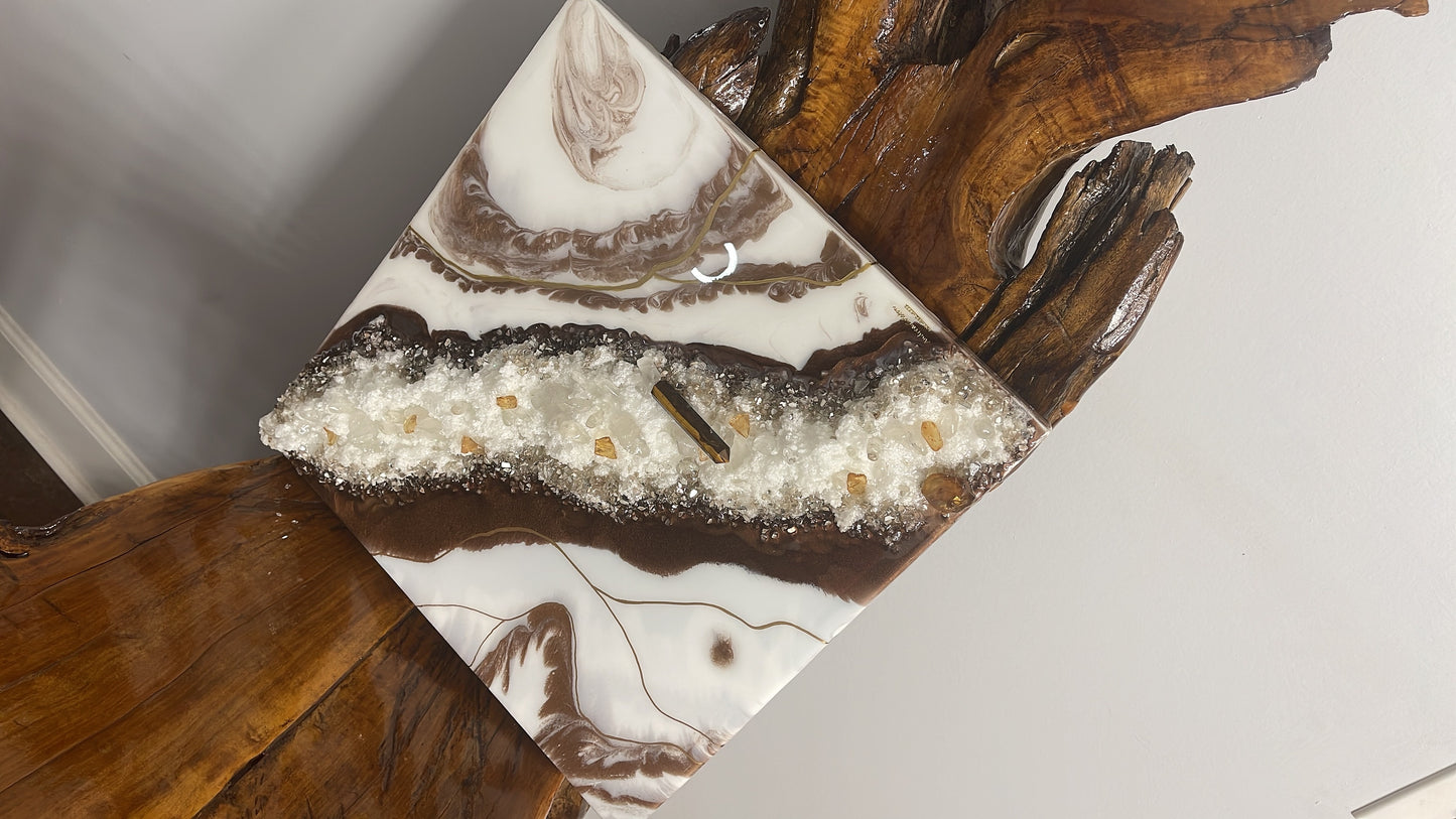 Tigers Eye Geode Resin Art