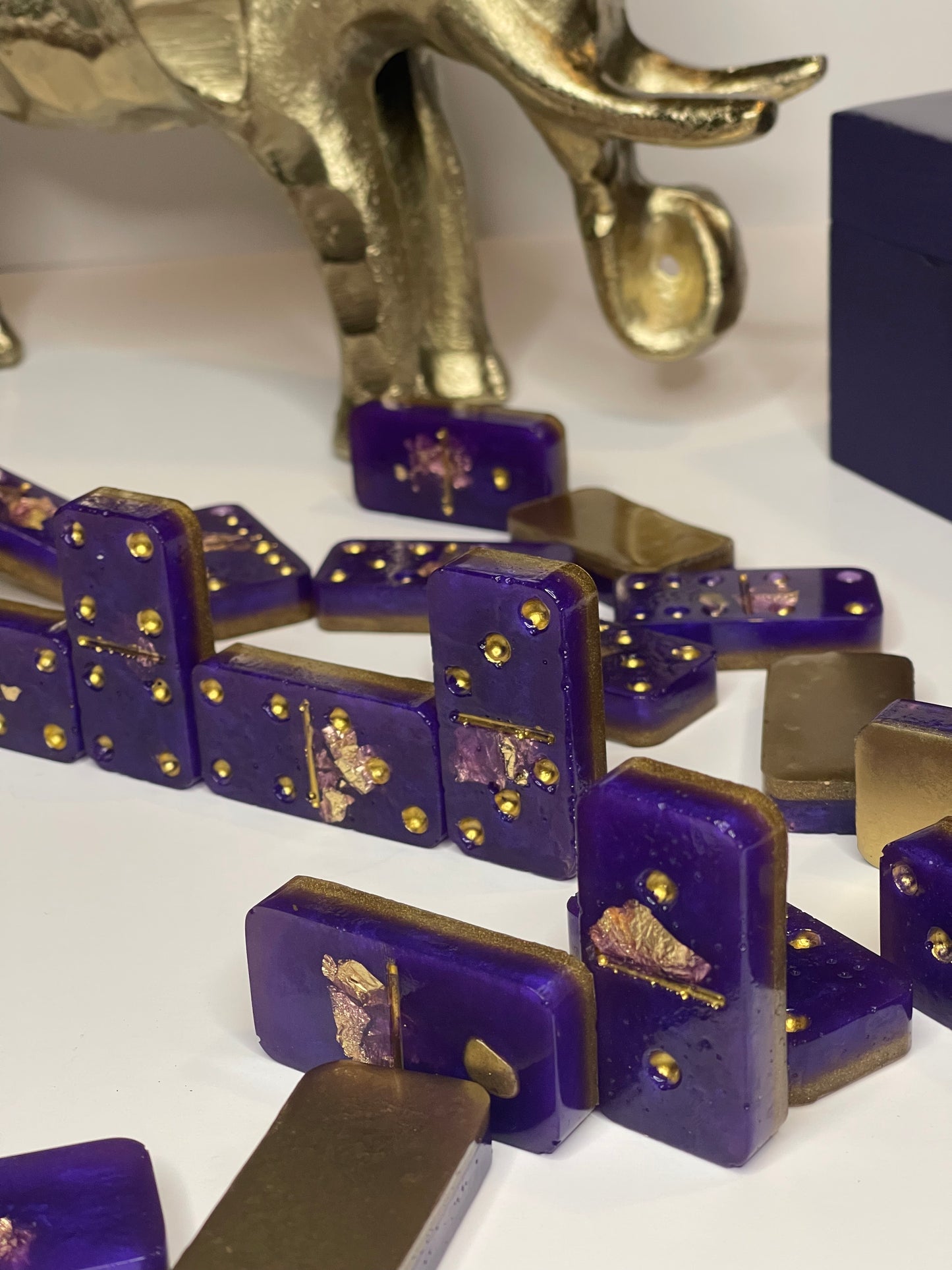 Purple and Gold dominoes